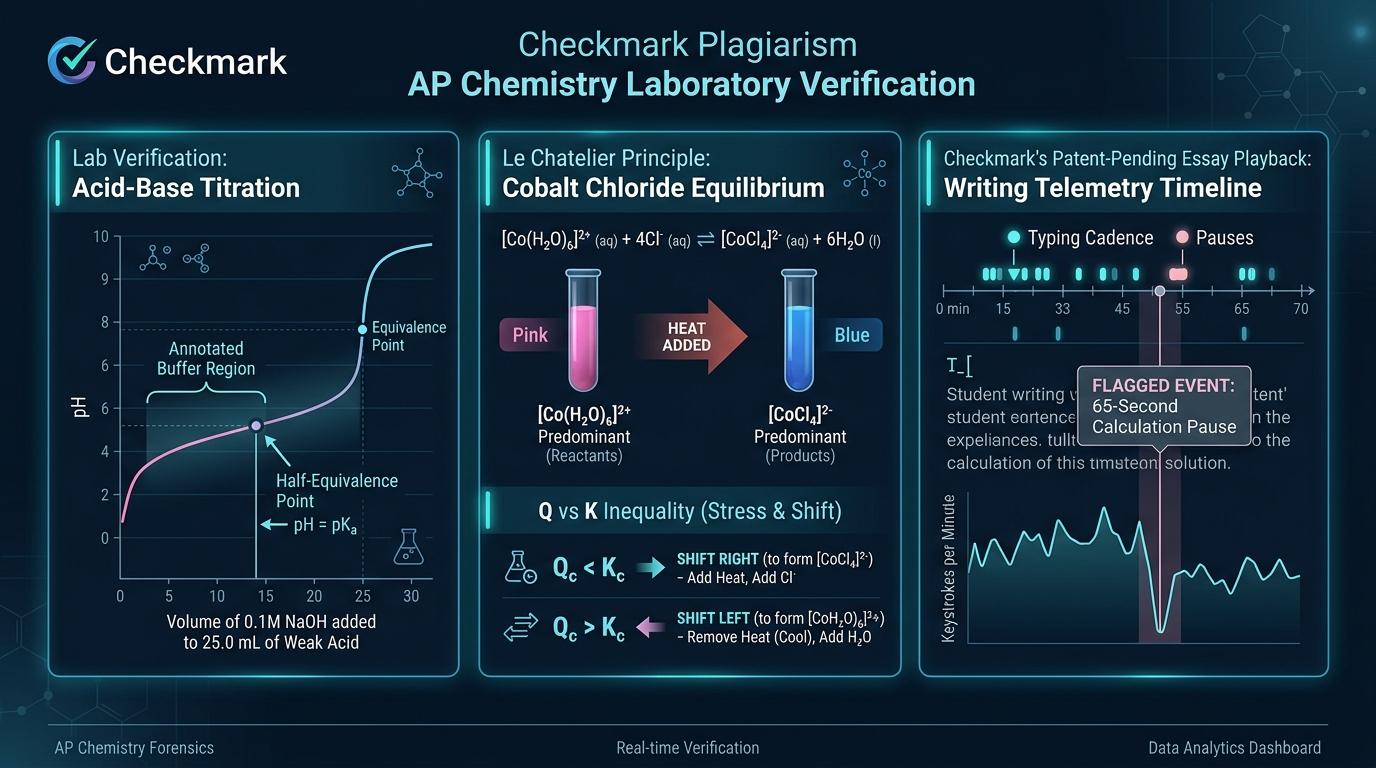 A High School Student Submitted a Flawless Acid-Base Titration and Le Chatelier CER Writeup: How to Verify Genuine Experimental Reasoning | Checkmark Plagiarism