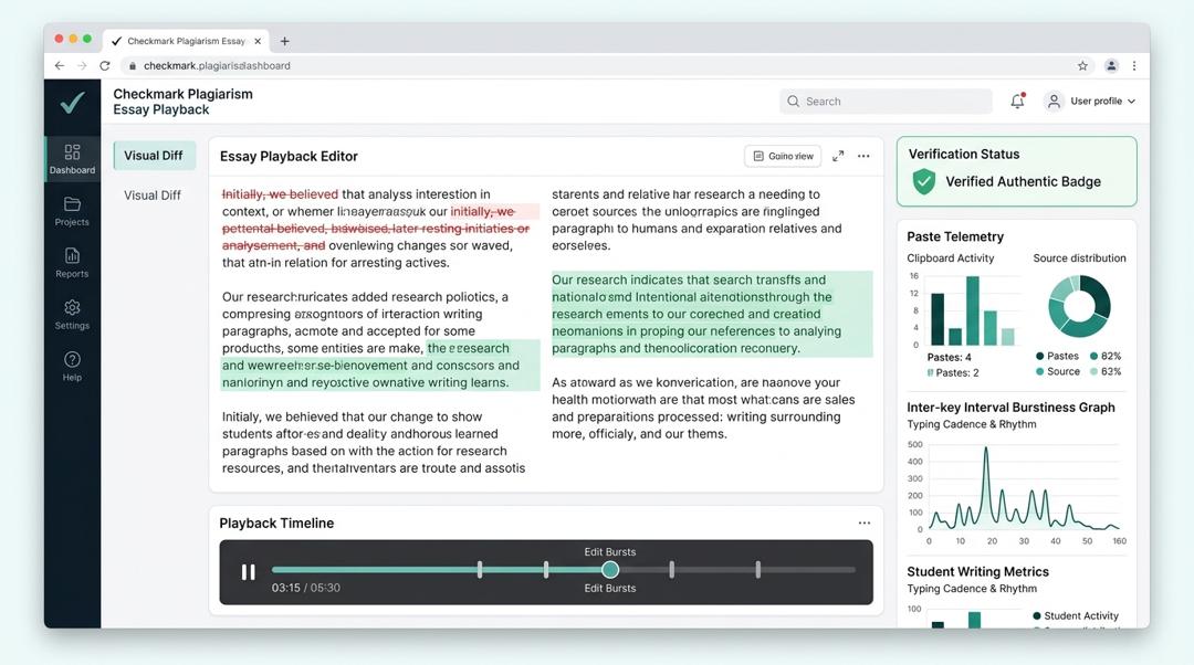 A Student Deleted and Replaced Three Paragraphs at Once: Can Writing Process Replay Prove Revision vs Paste? | Checkmark Plagiarism