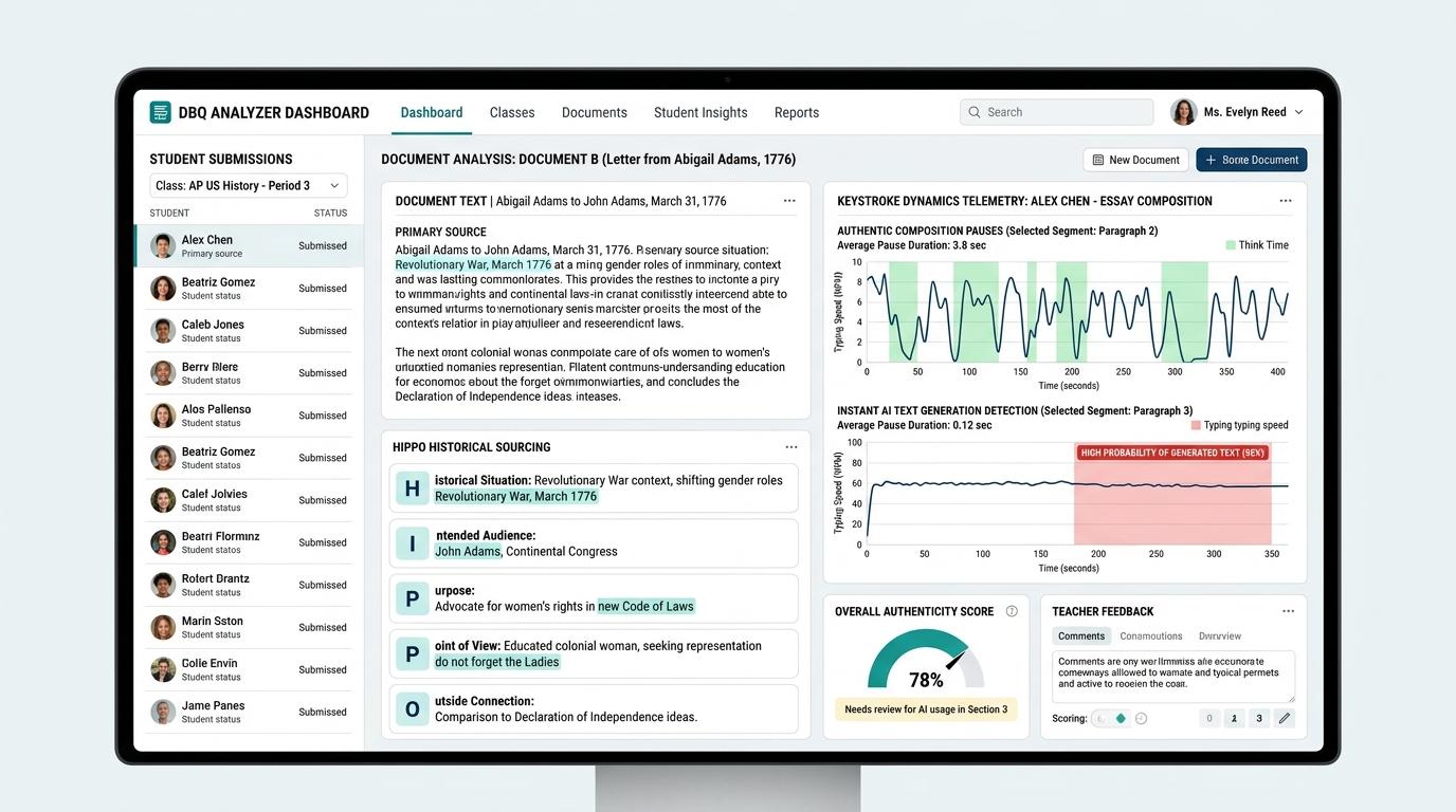 How Can History Teachers Distinguish Authentic Primary Source Sourcing From AI-Generated DBQ Synthesis?