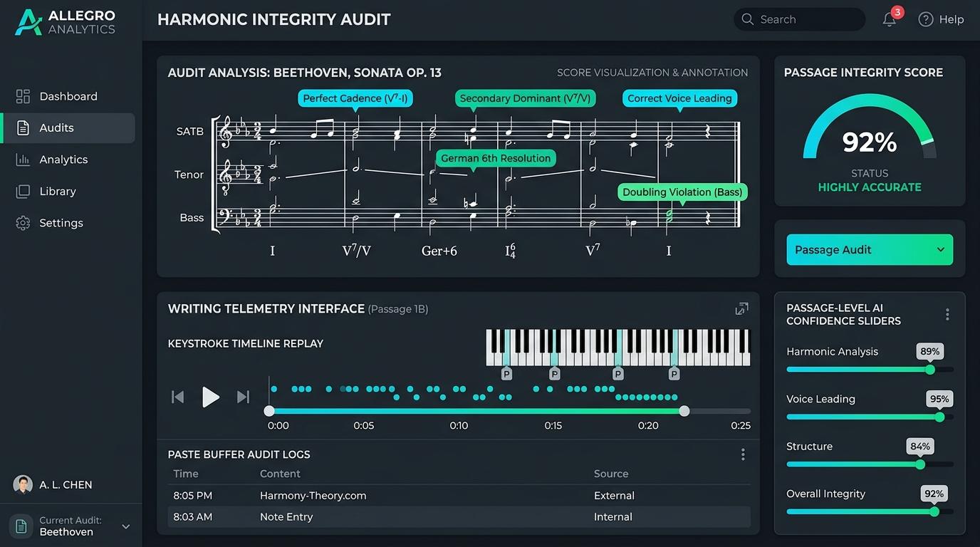 How Can Music Faculty Detect AI-Generated Harmonic Analyses and Counterpoint Explanations in Student Portfolios? | Checkmark Plagiarism