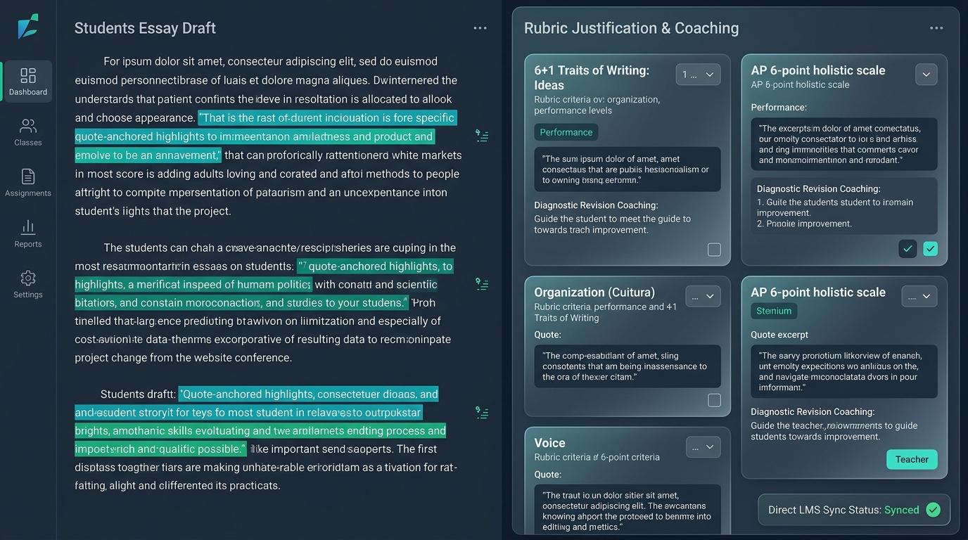 How Can Secondary English Teachers Use AI-Drafted Rubric Justifications to Accelerate Formative Essay Conferences? | Checkmark Plagiarism