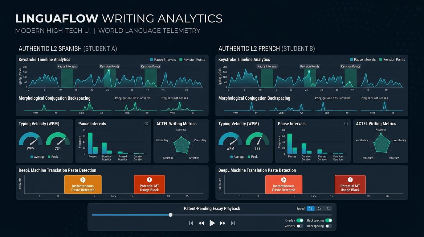 How Can World Language Teachers Distinguish Native Composition From DeepL or Machine Translation Pastes Using Keystroke Timelines? | Checkmark Plagiarism