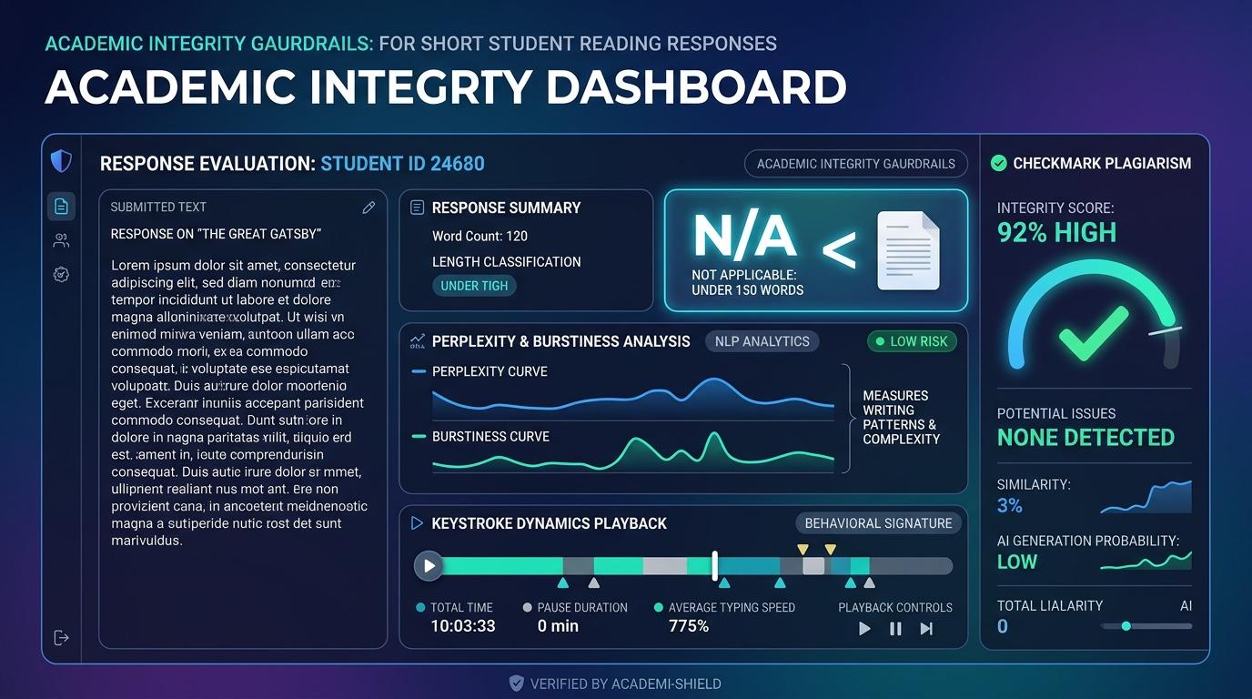 How Do Honest Short-Text Guardrails Prevent False-Positive AI Flags in Reading Responses? | Checkmark Plagiarism