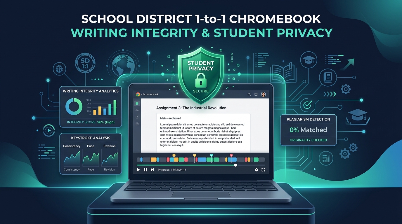 School District 1-to-1 Chromebook Writing Integrity and Student Privacy - Checkmark Plagiarism