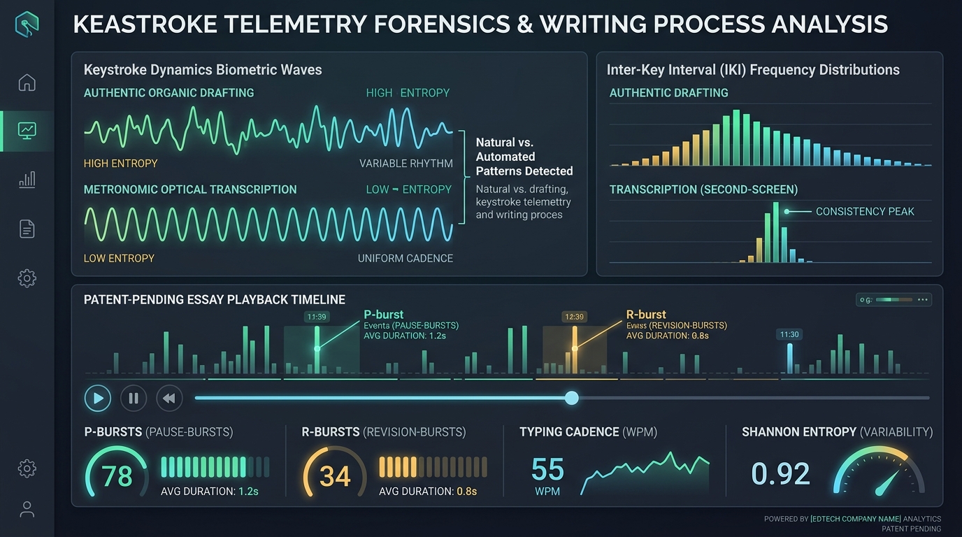 Keystroke Telemetry Forensics and Writing Process Analysis Dashboard